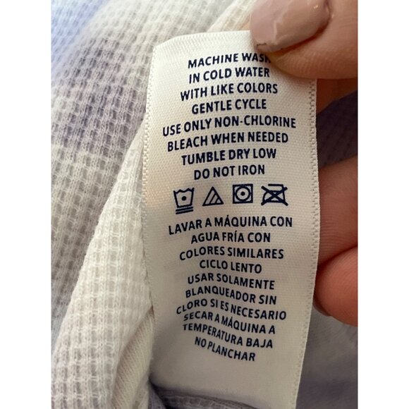 Splendid Tie-Dye Lilac & White Long Sleeve Waffle Knit Sweatshirt Cotton Blend S - Picture 4 of 8